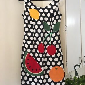 90’s Moschino fruit print dress